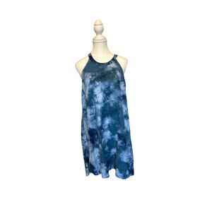Cynthia Rowley | Blue Tie Dye 100% Linen Dress | Med